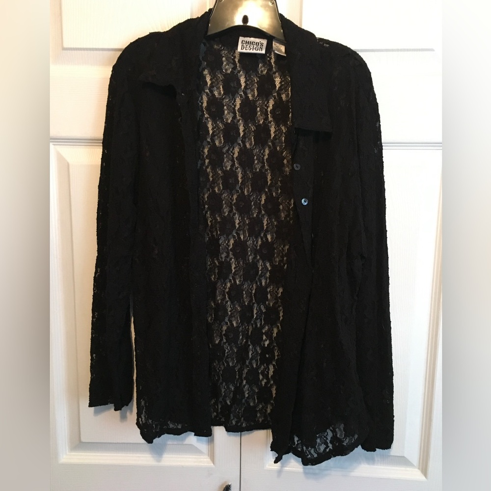 Chicos sz 3(=16) lace button up shirt/jacket